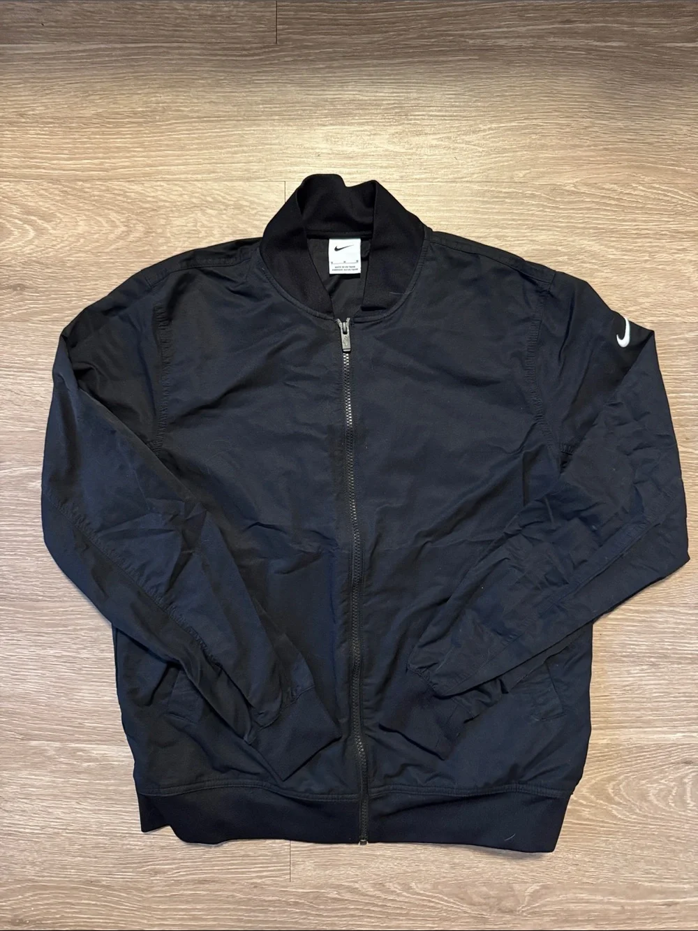 Nike Black Men's Bomber Jacket with Swoosh